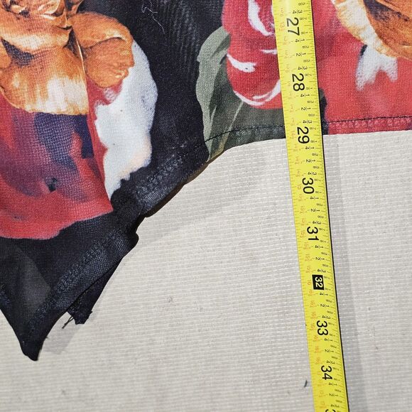 Body Central Black Floral Chiffon Sleeveless Irregular Mini Dress Medium Sexy - Picture 7 of 9